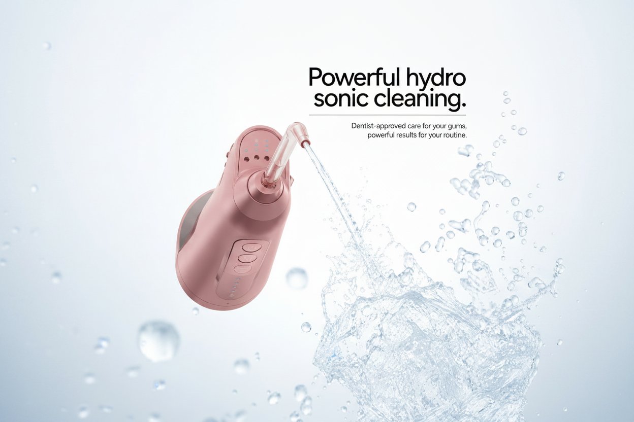 DSMILE Pink (Warm Rose) - Powerful Hydro Sonic Cleaning